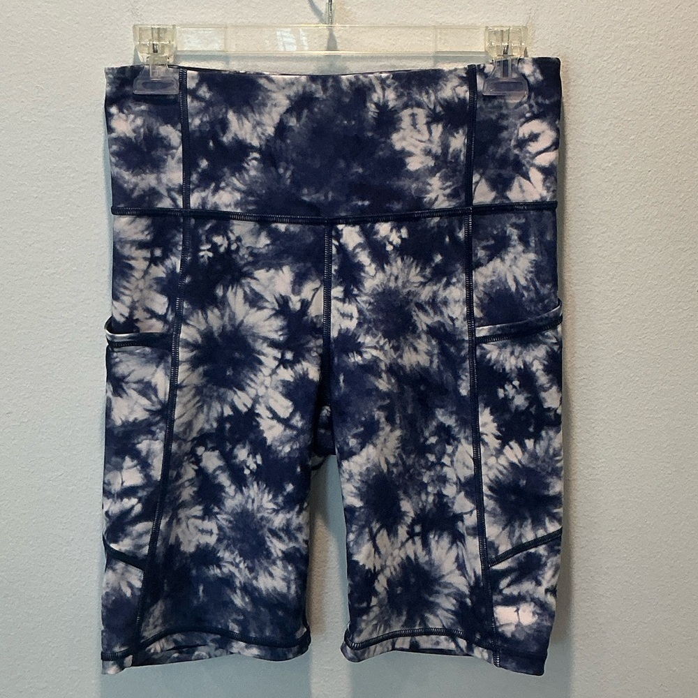 Gap Fit Tie-Dye Navy & White Women's Performance Bike Shorts small